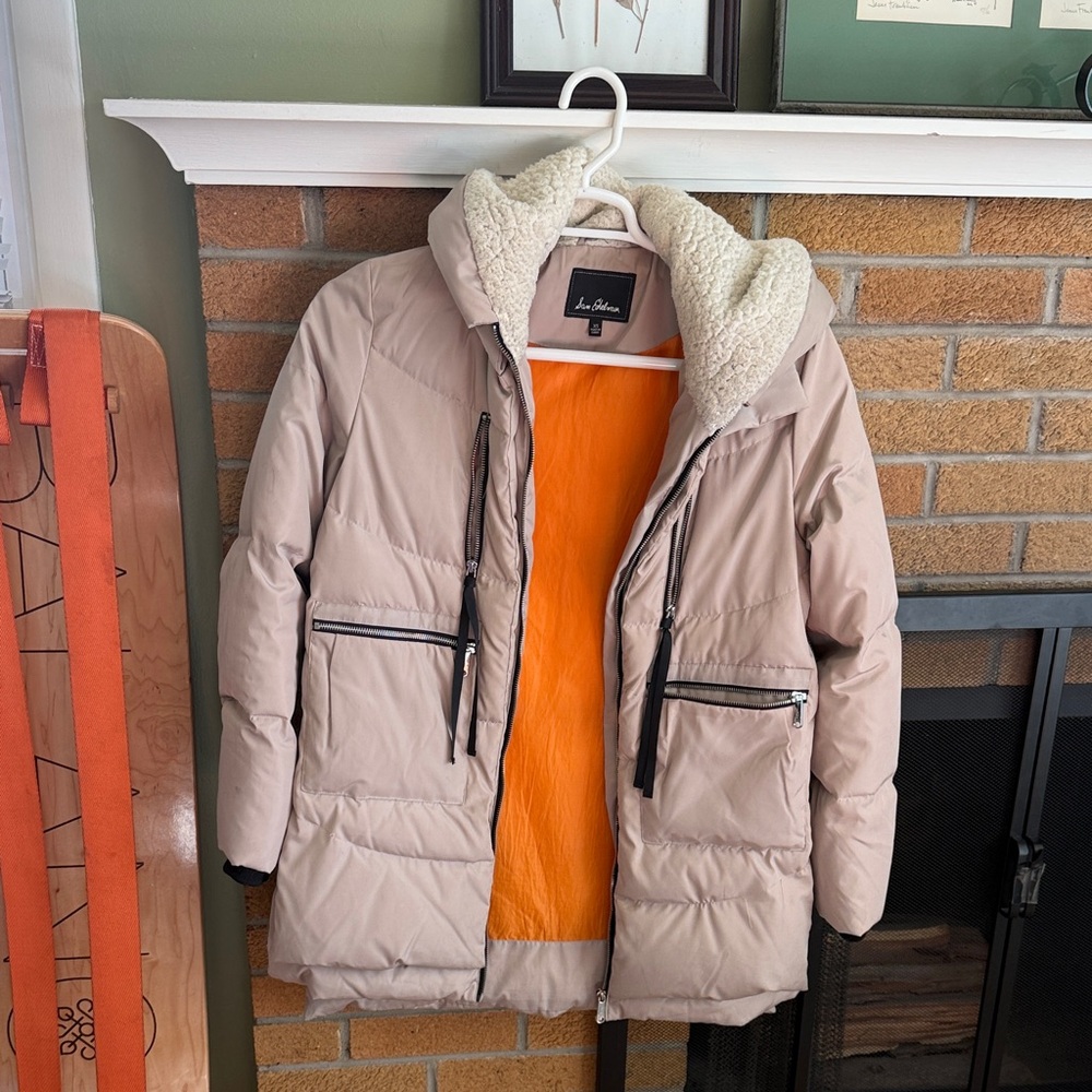 Sam Edelman Cream Jacket with Orange Lining